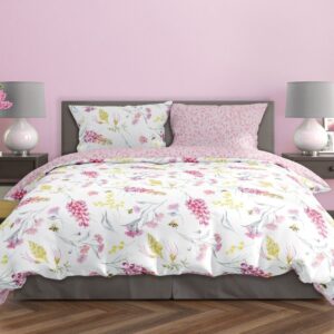 FARO Bavlněné saténové povlečení 140x200 + 70x90 cm - Milagro Verde 019