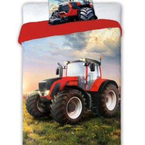 FARO Povlečení s fototiskem z bavlny 140x200 +70x90 - Červený traktor 004