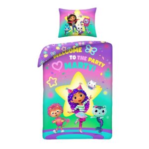 Halantex Povlečení z mikrovlákna 140x200 + 70x90 cm - Gabby's Dollhouse "Welcome to the party"