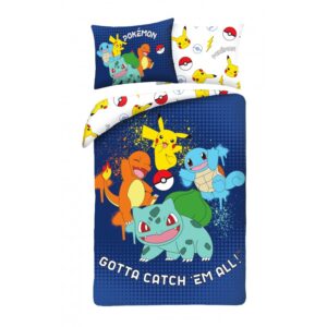 Halantex Povlečení z mikrovlákna 140x200 + 70x90 cm - Pokémon "Gotta catch ´em all"