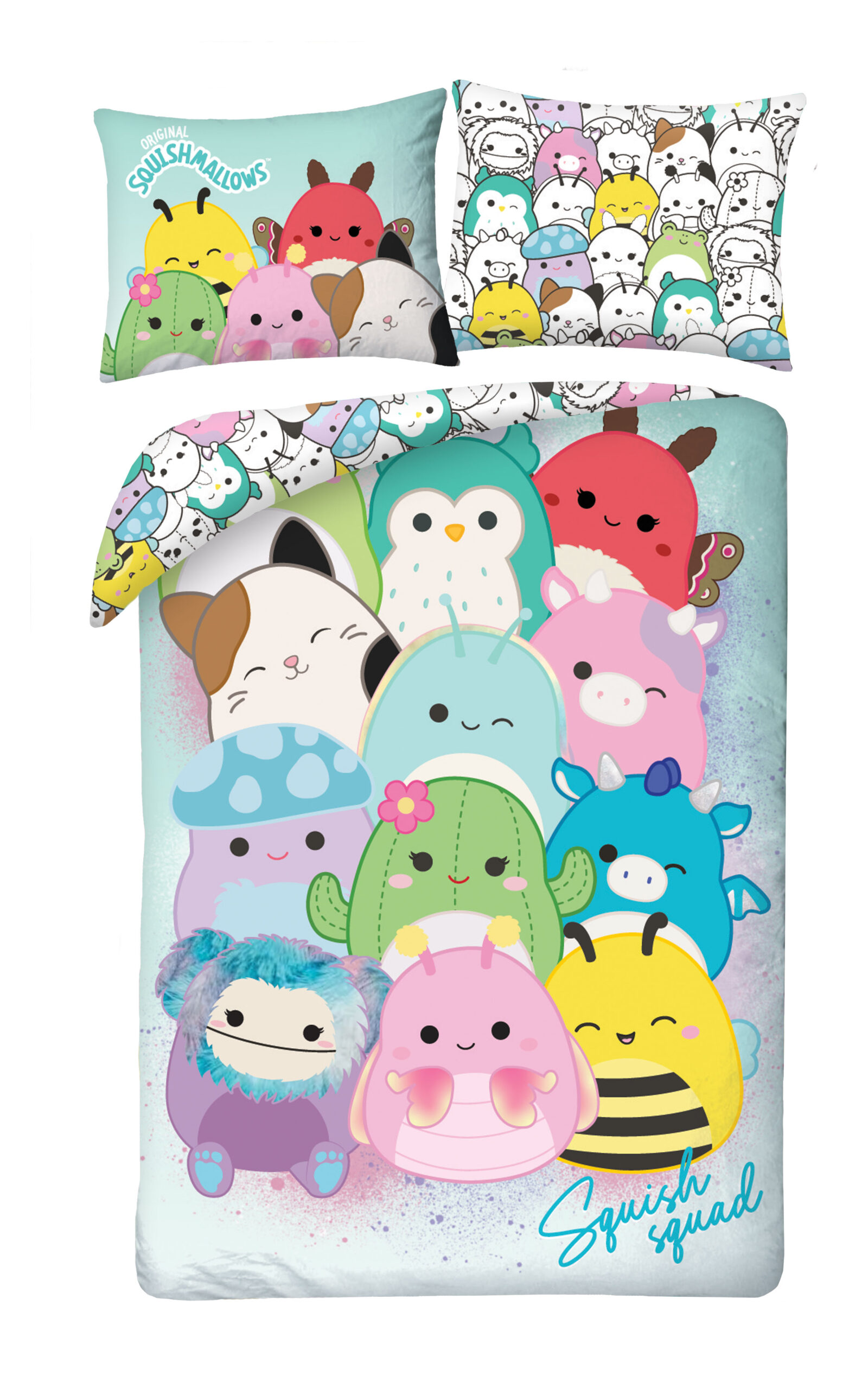 Halantex Povlečení z mikrovlákna 140x200 + 70x90 cm - Squishmallows