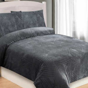 Jahu Povlečení mikroplyš 140x200 + 70x90 cm - Trojice tmavě šedá