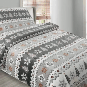 Jahu Vánoční mikroplyšové povlečení 140x200 + 70x90 cm - Magic flake
