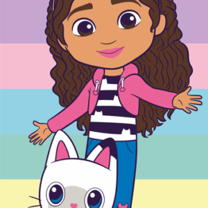 Jerry Fabrics Bavlněná froté osuška 70x140 cm - Gabby´s Dollhouse "Colors"