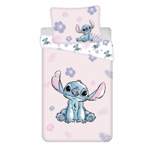 Jerry Fabrics Bavlněné povlečení 140x200 + 70x90 cm - Lilo and Stitch "Pink"