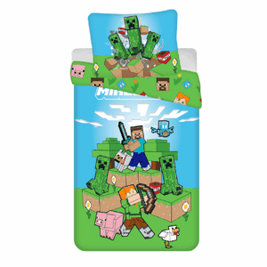Jerry Fabrics Bavlněné povlečení 140x200 + 70x90 cm - Minecraft "Outdoor Mobs"