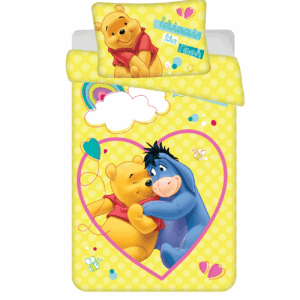Jerry Fabrics Povlečení do postýlky 100x135 + 40x60 cm - Medvídek Pú "Smile"