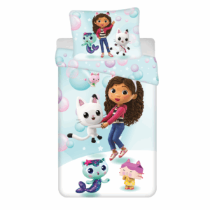 Jerry Fabrics Povlečení z mikrovlákna 140x200 + 70x90 cm - Gabby's Dollhouse "bubbles"
