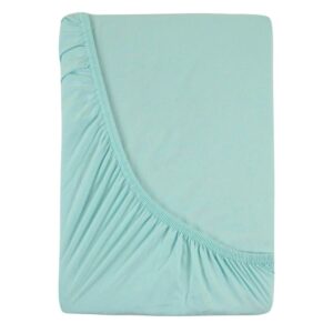 Kvalitex Luxusní bavlněné JERSEY prostěradlo s lycrou 90x200 cm - mentolové