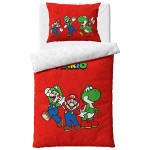 TipTrade Bavlněné povlečení 140x200 + 70x90 cm - Super Mario Luigi a Yoshi