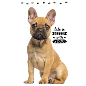 TipTrade Bavlněný froté ručníček 30x50 cm - Francouzský buldoček