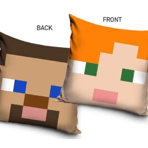 Carbotex Povlak na polštářek 40x40 cm - Minecraft "Hero Faces"