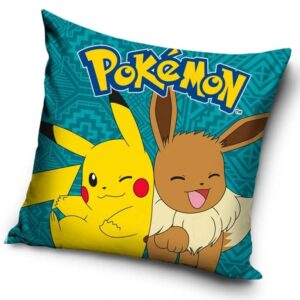 Carbotex Povlak na polštářek 40x40 cm - Pokémon Pikachu a Eevee
