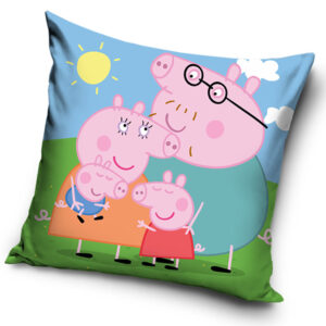 Carbotex Povlak na polštářek 40x40 cm - Prasátko Pepina "Rodinné objetí"