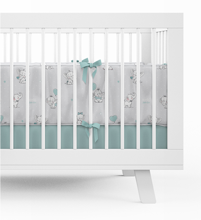 Detexpol Mantinel do postýlky 30x180cm - Sloník - šedá