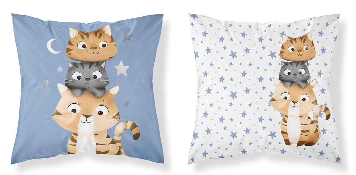 Detexpol Povlak na polštářek 40x40 cm - Kočičí hvězdy