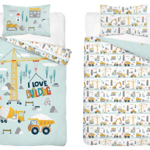 Detexpol Povlečení do postýlky 100x135 + 40x60 cm - Na stavbě