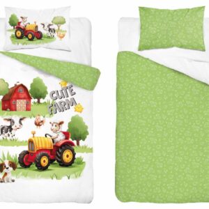 Detexpol Povlečení do postýlky 100x135 + 40x60 cm - Roztomilá farma