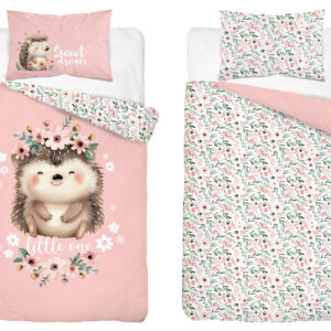Detexpol Povlečení do postýlky 100x135 + 40x60 cm - Roztomilý ježeček