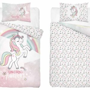 Detexpol Povlečení do postýlky 100x135 + 40x60 cm -  Síla jednorožce