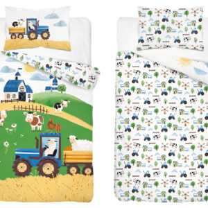 Detexpol Povlečení do postýlky 100x135 + 40x60 cm - Traktor na farmě