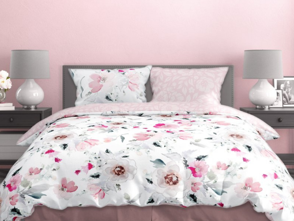 FARO Bavlněné saténové povlečení 140x200 + 70x90 cm - Milagro Verde 003