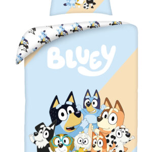 Halantex Bavlněné povlečení 140x200 + 70x90 cm - Bluey a kamarádi