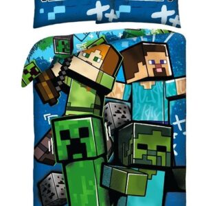 Halantex Povlečení z mikrovlákna 140x200 + 70x90 cm - Minecraft