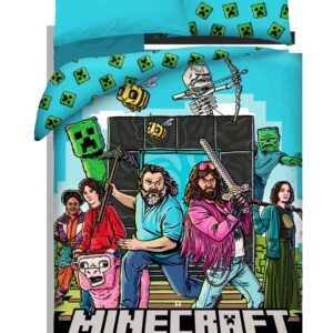 Halantex Povlečení z mikrovlákna 140x200 + 70x90 cm - Minecraft "Movie"