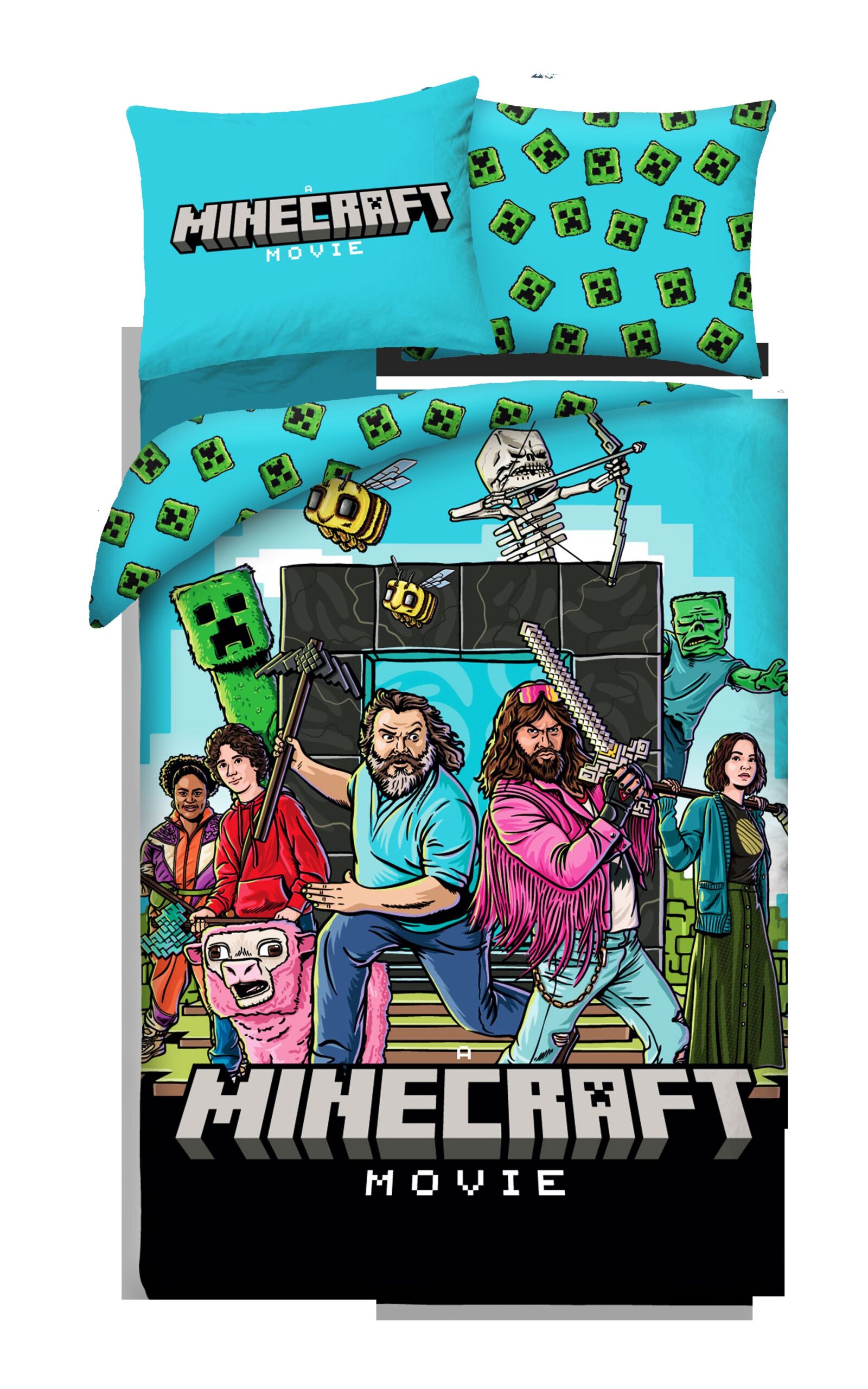 Halantex Povlečení z mikrovlákna 140x200 + 70x90 cm - Minecraft "Movie"