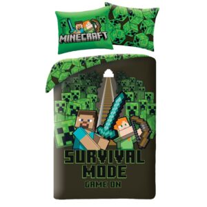 Halantex Povlečení z mikrovlákna 140x200 + 70x90 cm - Minecraft "Survival mode"