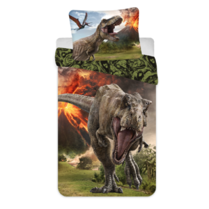 Jerry Fabrics Bavlněné povlečení 140x200 + 70x90 cm - Jurský svět "Volcano"
