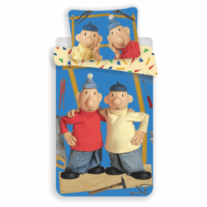 Jerry Fabrics Bavlněné povlečení 140x200 + 70x90 cm - Pat a Mat “Blue 03”