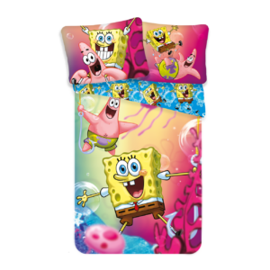Jerry Fabrics Bavlněné povlečení 140x200 + 70x90 cm - Sponge Bob "Blue"