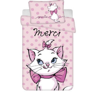 Jerry Fabrics Povlečení do postýlky 100x135 + 40x60 cm - Marie Cat "Merci"