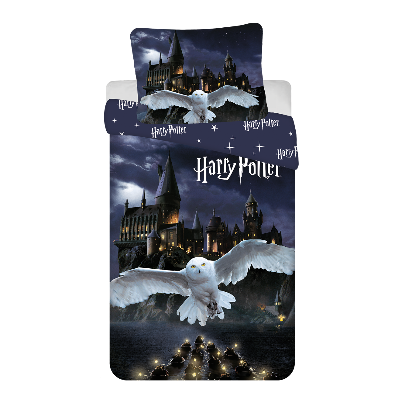 Jerry Fabrics Povlečení z mikrovlákna 140x200 + 70x90 cm - Harry Potter "Hogwarts Night"
