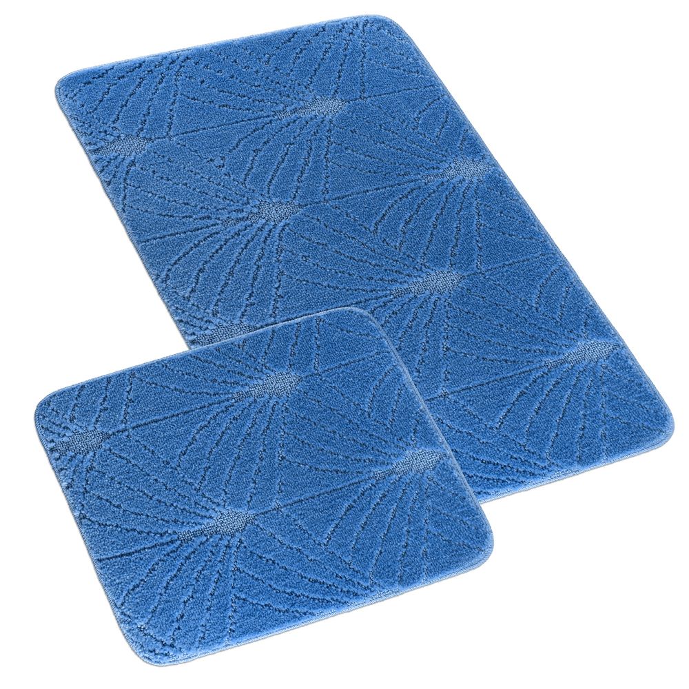 Kvalitex Koupelnová a WC předložka 60x100 + 60x50 cm - Chrpa tmavě modrá