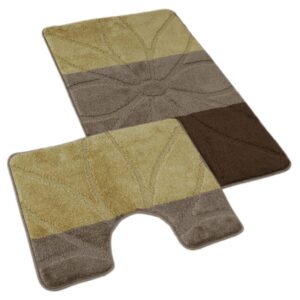 Kvalitex Koupelnová a WC předložka 60x100 + 60x50 cm - Helga hnědá