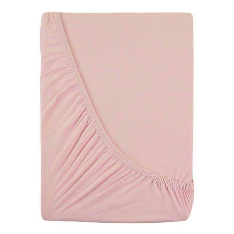 Kvalitex Luxusní bavlněné JERSEY prostěradlo s lycrou 180x200 cm - světle růžová