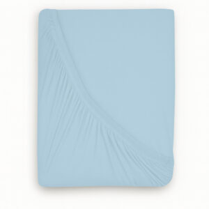 Kvalitex Luxusní bavlněné JERSEY prostěradlo s lycrou 220x200 cm - světle modrá