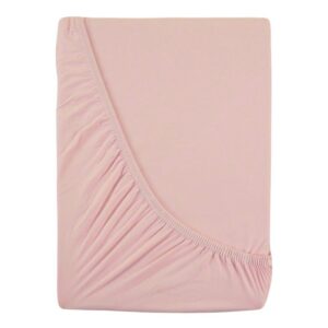 Kvalitex Luxusní bavlněné JERSEY prostěradlo s lycrou 220x200 cm - světle růžová