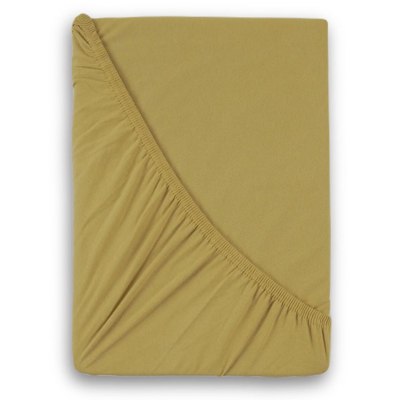 Kvalitex Luxusní bavlněné JERSEY prostěradlo s lycrou 90x200 cm - béžové