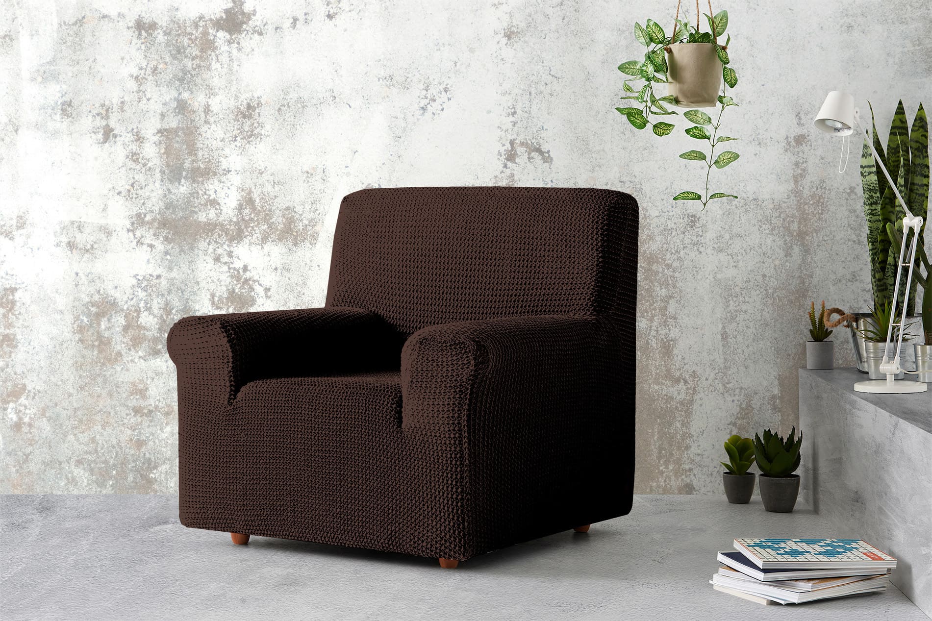 PovlečemeVás Napínací potah na křeslo - hnědý