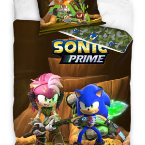 TipTrade Bavlněné povlečení 140x200 + 70x90 cm - Ježek Sonic a Amy Rose