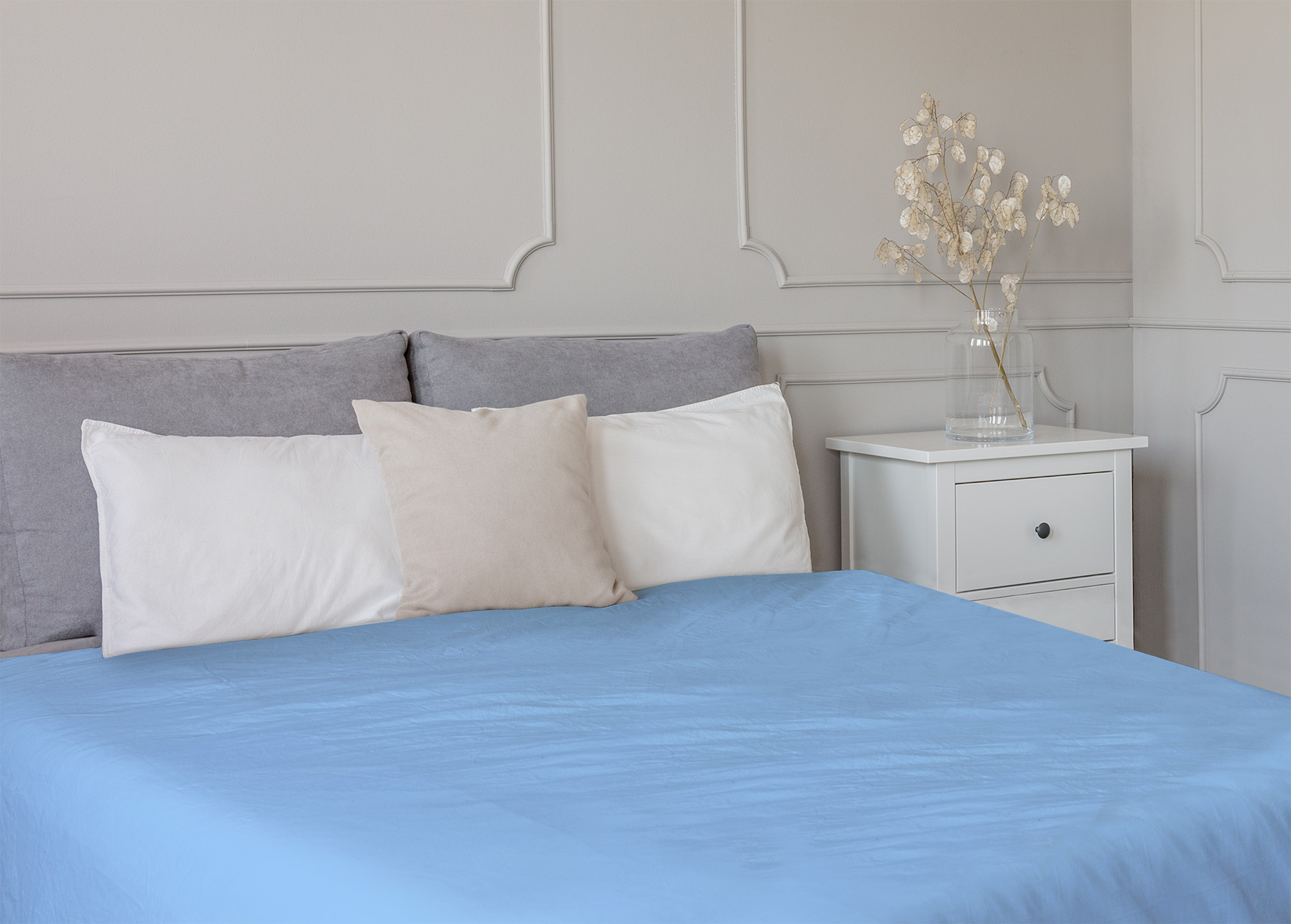 TipTrade Prostěradlo Jersey MAKO 90x200 cm - Středně modré