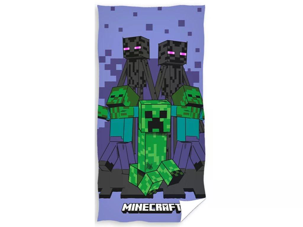 Carbotex Bavlněná froté osuška 70x140 cm - Minecraft Enderman Monster