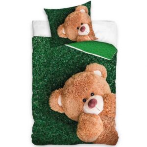 Carbotex Bavlněné povlečení 140x200 + 70x90 cm - Plyšový Medvídek Pozorování Obláčků