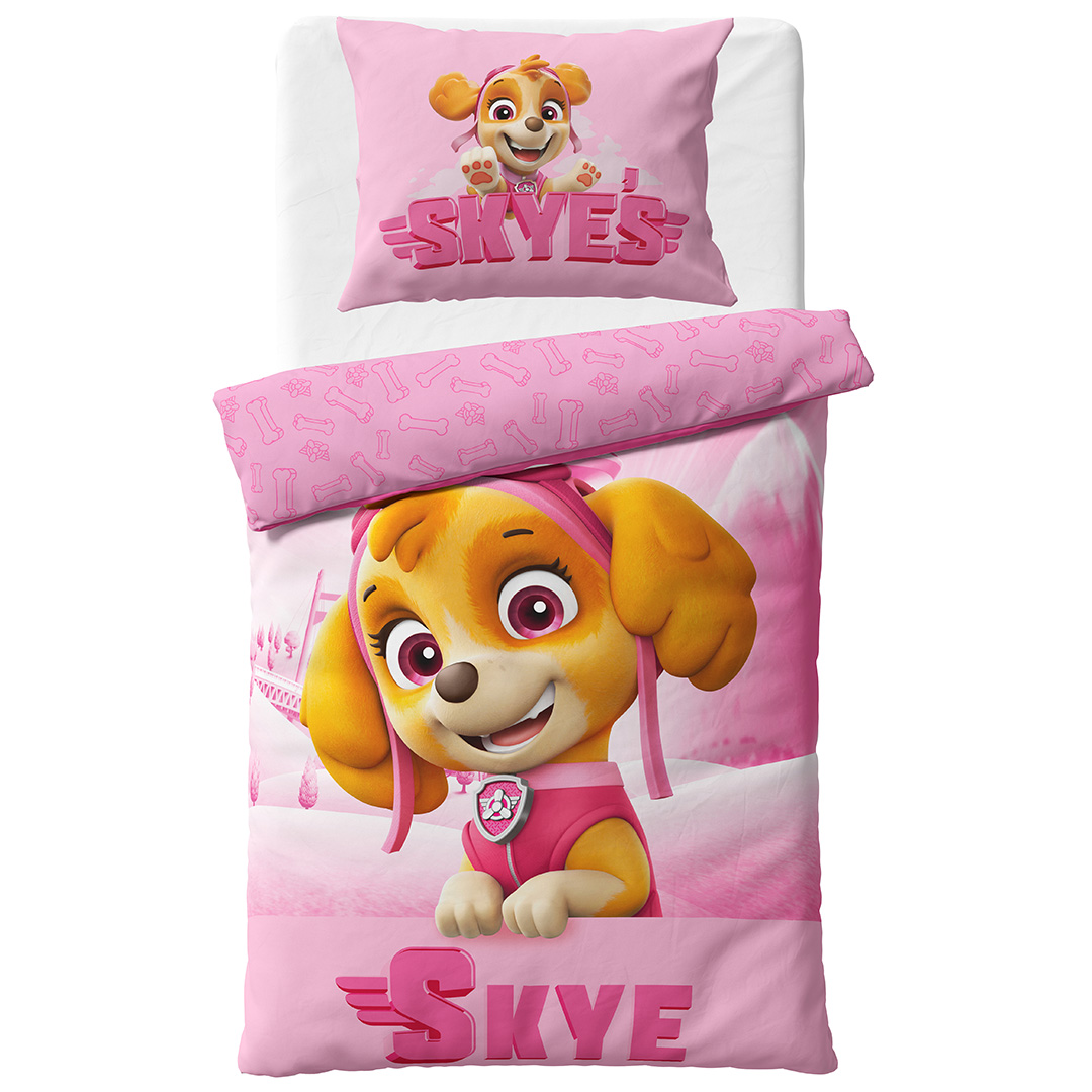 Carbotex Bavlněné povlečení 140x200 + 70x90 cm - Tlapková patrola "Pilotka Skye"