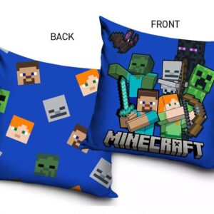 Carbotex Povlak na polštářek 40x40 cm - Minecraft "Bitva Mobů"