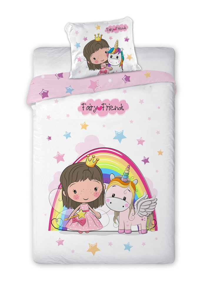 FARO Bavlněné povlečení 140x200 + 70x90 cm - Pohádkoví kamarádi